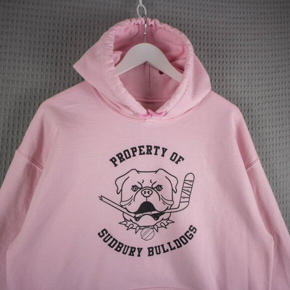 Shoresy Property of Sudbury Bulldogs Pink Hoodie Mens Large - Picture 3 of 7